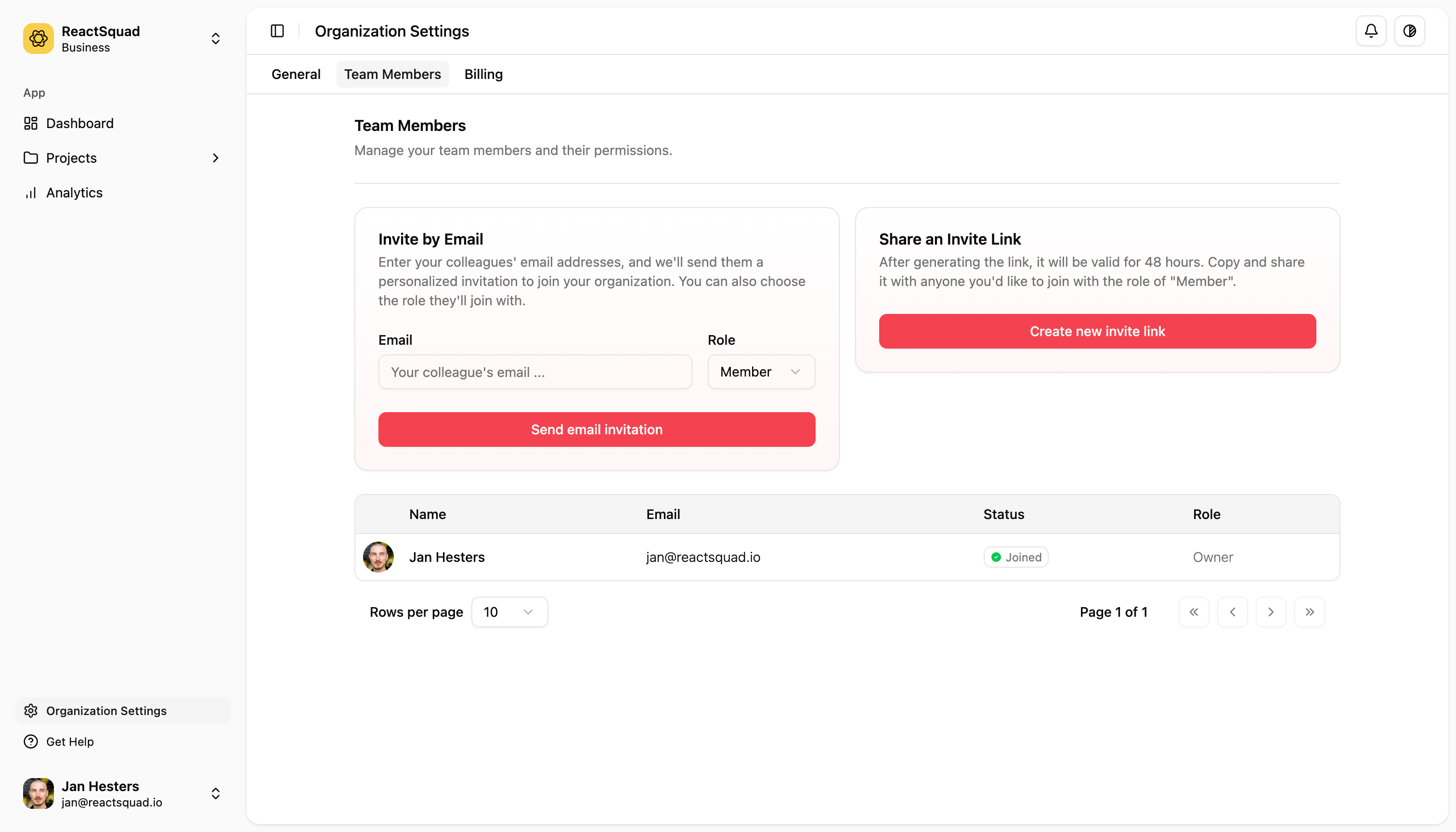 Product screenshot (light)